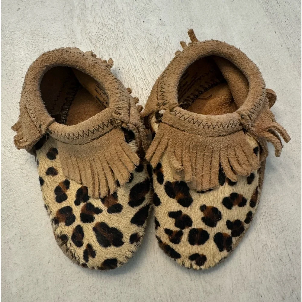 Minnetonka Moccasins Riley Bootie Leopard Print